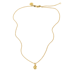 Super Mini Fortune Cookie Pendant - Gold